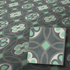 Zementfliese Fassia umbra grün - Jugendstilfliesen für Küche Bad Flur - Altbau 