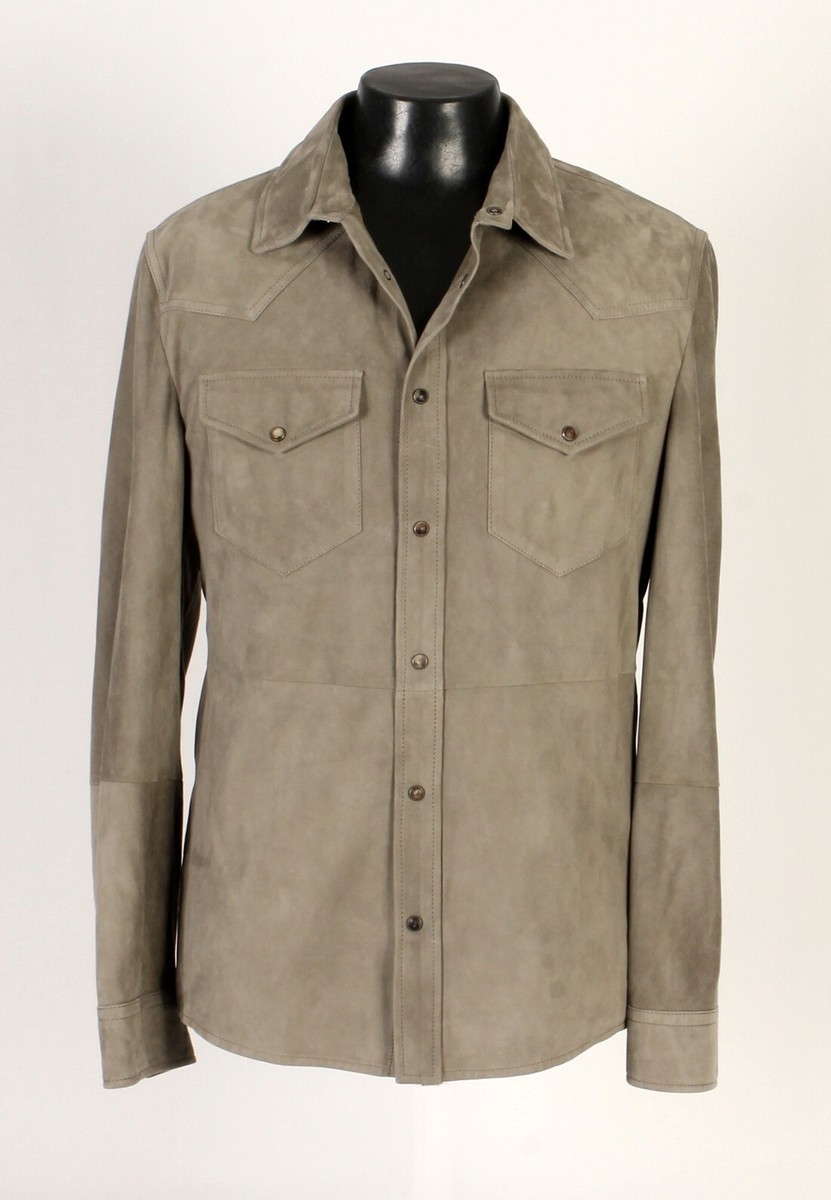 Brunello Cucinelli Double Face Suede Shirt Style Jacket - M - New 
