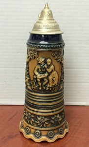 pewter beer stein with lid