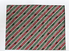 21"X21" Fat Quarter 100 Cotton Fabric Merry Christmas Diagonal Stripe