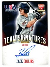 2014 Zack Collins Panini USA Baseball Rookie Auto 112/399 - Chicago White Sox
