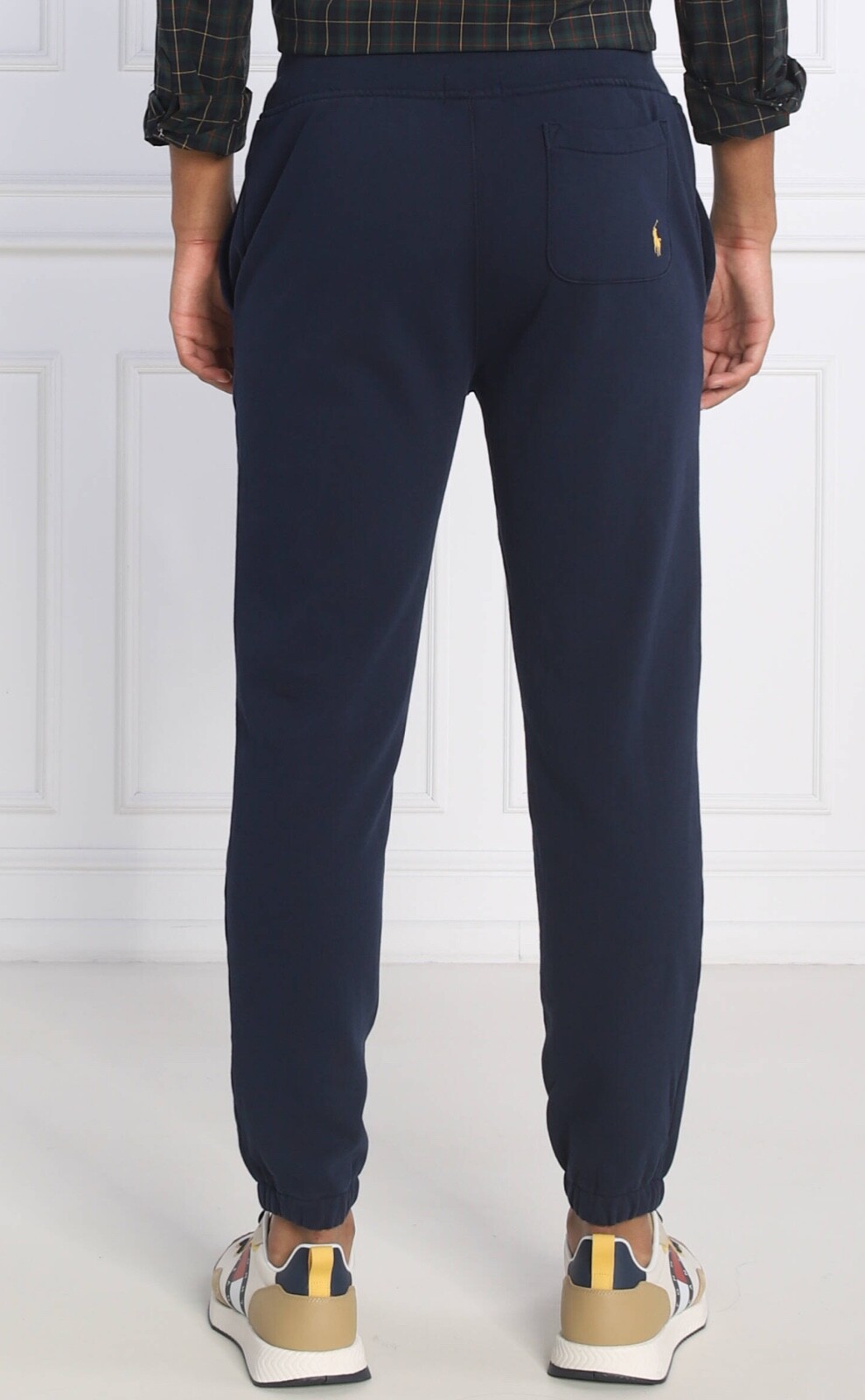 NWT Polo Ralph Lauren Navy Blue RL Monogram Letterman Fleece Jogger Sweatpants thumbnail 5