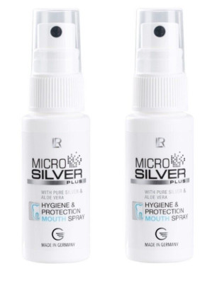 2x LR MICROSILVER PLUS hygienisch pflegendes Mundspray 25140-1 Minze