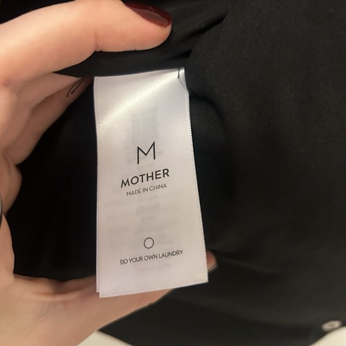 MOTHER The Ol' West Puffer Vest Black Brown Faux Leather Medium Western Country - Picture 5 of 8