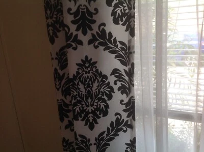 Pair Of Black And White Curtains Tweed Heads West Gumtree