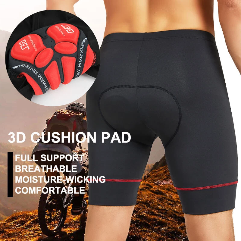 Pantalones Cortos de Ciclismo para Hombres 5D Almohadilla de Gel Pantalones Cortos de Ciclismo Hombres MTB Pantalones de Montaña Pantalones Cortos de Bicicleta Foto 4 de 4