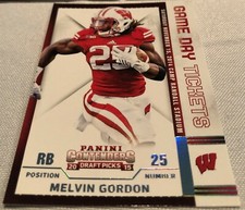 2015 Panini Contenders Draft Football Melvin Gordon Wisconsin Game Day Tickets