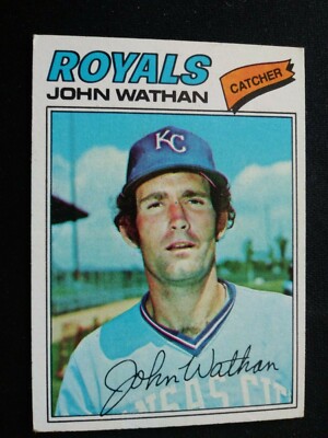 1977 Topps Baseball Card # 218 John Wathan RC - Kansas City Royals