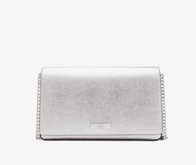 Kate Spade Kenzie Metallic Small Convertible Crossbody Clutch in