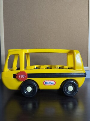 Vintage Little Tikes School Bus Toddle Tots Vehicle Toy USA Made 