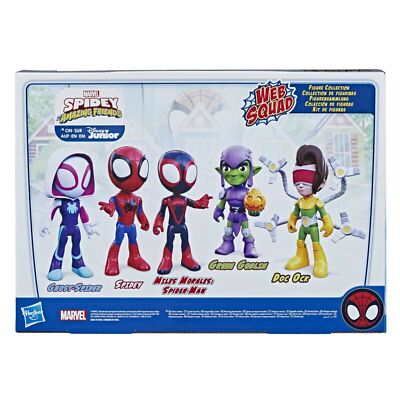 Tsum Tsum Marvel Spider-Man Deluxe Set - 6 Personaggi E Accessorio Ragnatela - 4