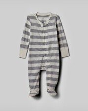 NWT Gap First Favorite Brannan Bear Gray White Footed One Piece 3-6 Month NWT 