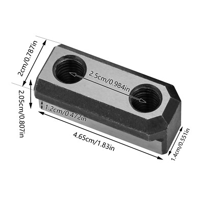 For 8'' 3-jaw Hollow Chuck T Nut Set - 30-35 HRC - 45# Steel - Set of 3 w/ 6 bolt