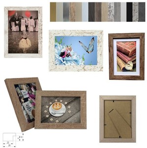 YT0176 London Holz Bilderrahmen 10x15cm - Souvenir Rahmen Mit Ständer Für Urlaubsfotos