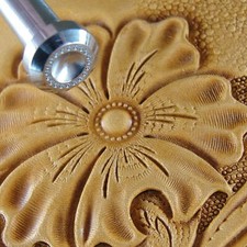 20-Seed Flower Center Leather Stamp, Stainless Steel Leather Tool