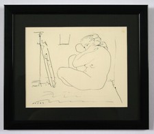 Pablo Picasso (Dopo) - Acquaforte - Nudo, Donna Seduta - 31x24cm - RARO