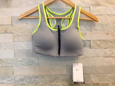 Nike Dri-FIT Shape Womens High-Support Padded Zip-Front Sports