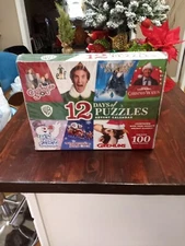 WB 12 DAYS OF PUZZLES ADVENT CALENDAR ELF CHRISTMAS VACATION STORY 100 PIECES EA