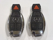 Two (2)  IYZDC07 MERCEDES BENZ OEM KEY FOB 4 BUTTON Keyless Entry Remote GENUINE