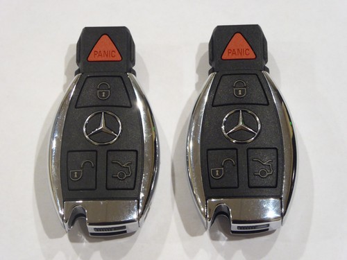 Two (2) IYZDC07 MERCEDES BENZ OEM KEY FOB 4 BUTTON Keyless Entry Remote GENUINE
