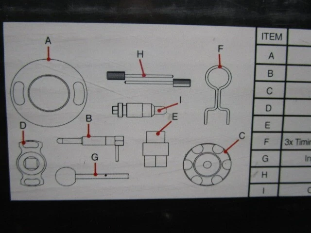 Draper Audi Porsche Volkswagen Engine Timing Kit ETK111 - 15328 SEALED BOX - Image 3 of 4