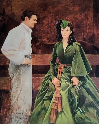 Scarlett In Southern Velvet Green Curtain Dress by Jeffrey Barson - Picture 1 of 3