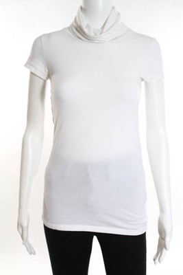 Theory White Cotton Short Sleeve Stretch Knit Turtleneck Tee Shirt Size Small for Sale Online Theory White Cotton Short Sleeve Stretch Knit Turtleneck Tee Shirt Size Small for Sale Online