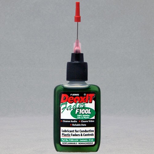 DeoxIT® Fader F100L-L25C needle applicator bottle , 100% solution, 25 ml