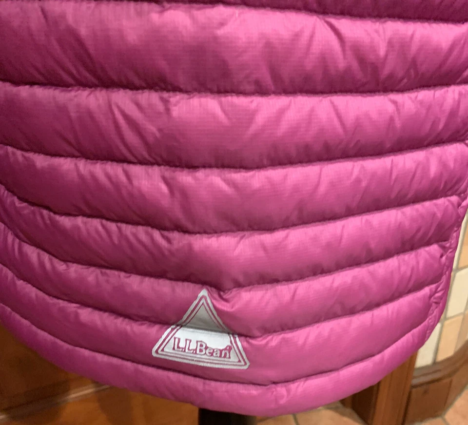 LL Bean Down Chaqueta Rosa Niñas Puffer Jacket XL 14-16 Foto 4 de 4