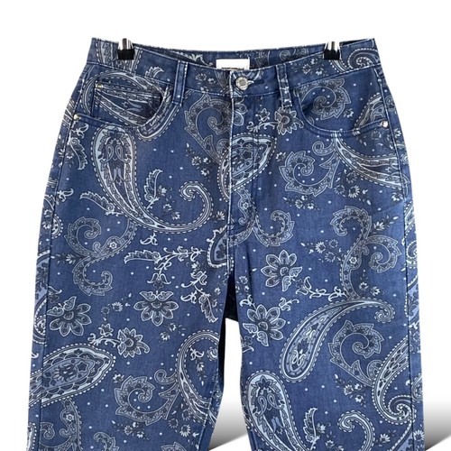 WeWoreWhat Icon Jeans Damen Größe 29 Paisley Print Night Sky High Rise Straight - Bild 4 von 11