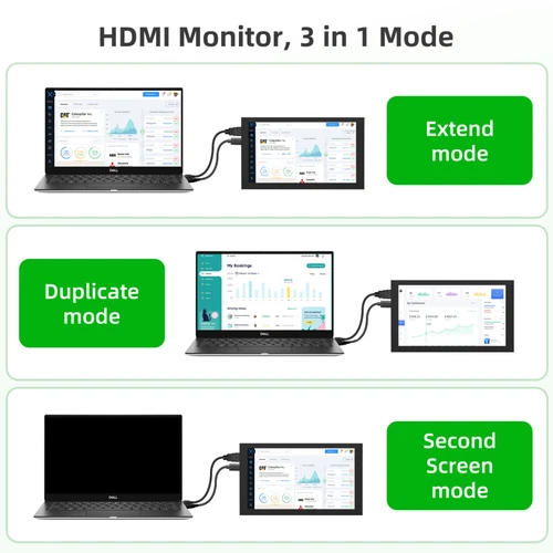 7" Touchscreen Monitor fr Raspberry Pi 4/3/Zero 1024x600 Dispaly Mini HDMI USB-C - Picture 9 of 14