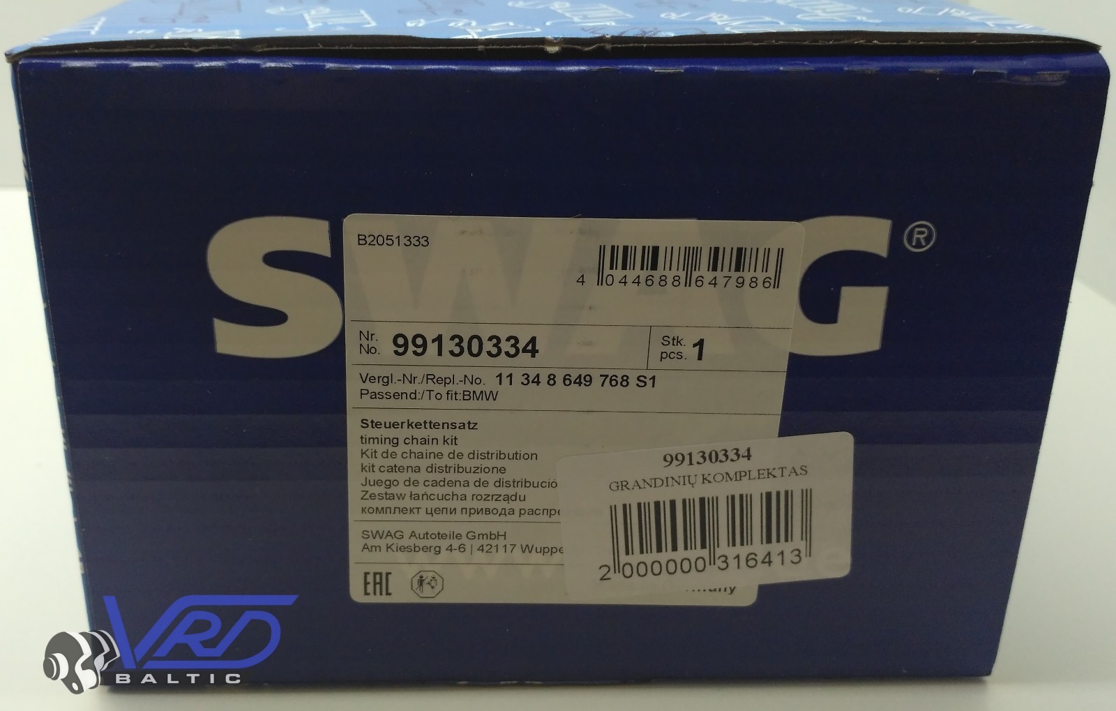 SWAG 99130334 Timing Chain Kit for sale online | eBay
