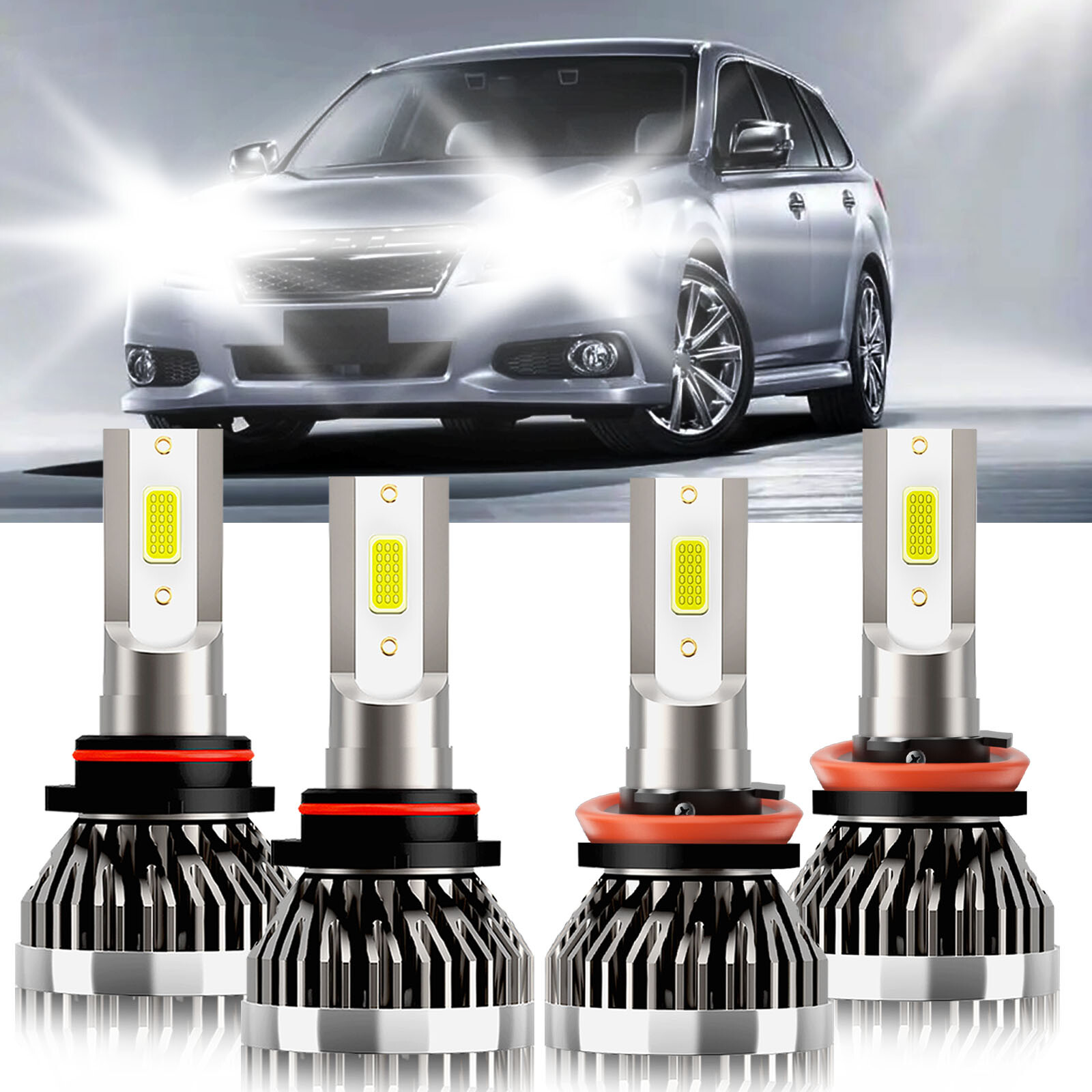 2015-2019 Subaru Legacy LED Headlight Combo High Low Beam Bulbs White
