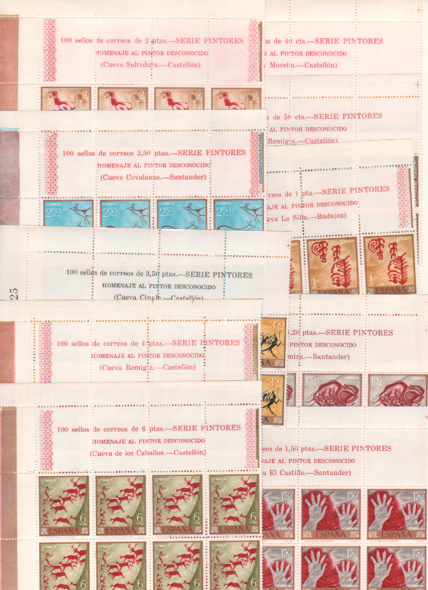 España-1779/1788 Pintor desconocido Frontales 8 sellos nuevos (según foto)