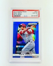 2013 Panini Prizm Rookie Of The Year Blue Prizm Mike Trout PSA 10 SSP Exclusive