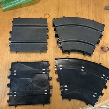 VINTAGE 1960's UNGER SLOT CAR 3 STRAIGHT TRACK PIECE & 4 CURVED 5.75” VGC