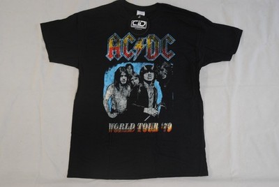 AC/DC DISTRESSED HIGHWAY TO HELL WORLD TOUR 1979 T-SHIRT NEU OFFIZIELL SELTEN