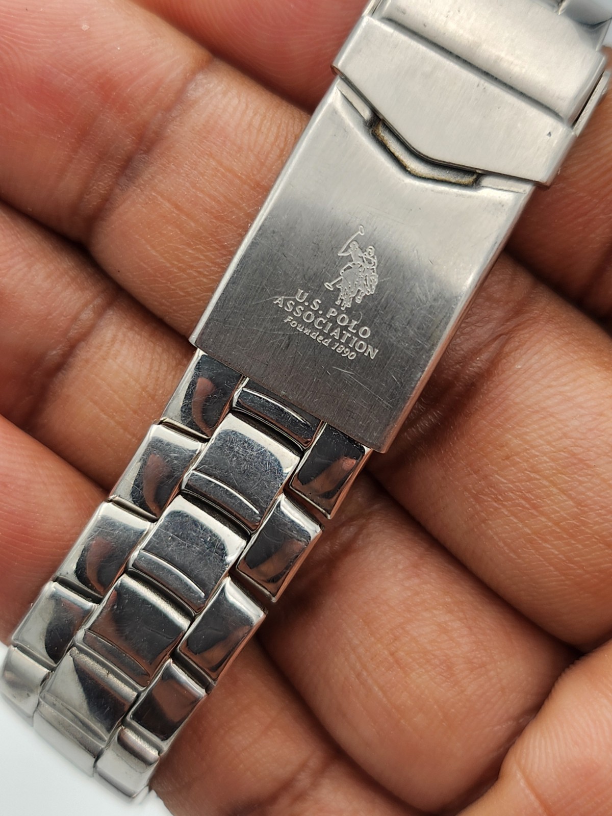 U.S. Polo Association Quartz Date Silver Dial Steel Bracelet Ladies WATCH image 5