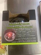 e-Circuit Fake Security CCTV Dome Camera LED Flashing Light Battery Operated New