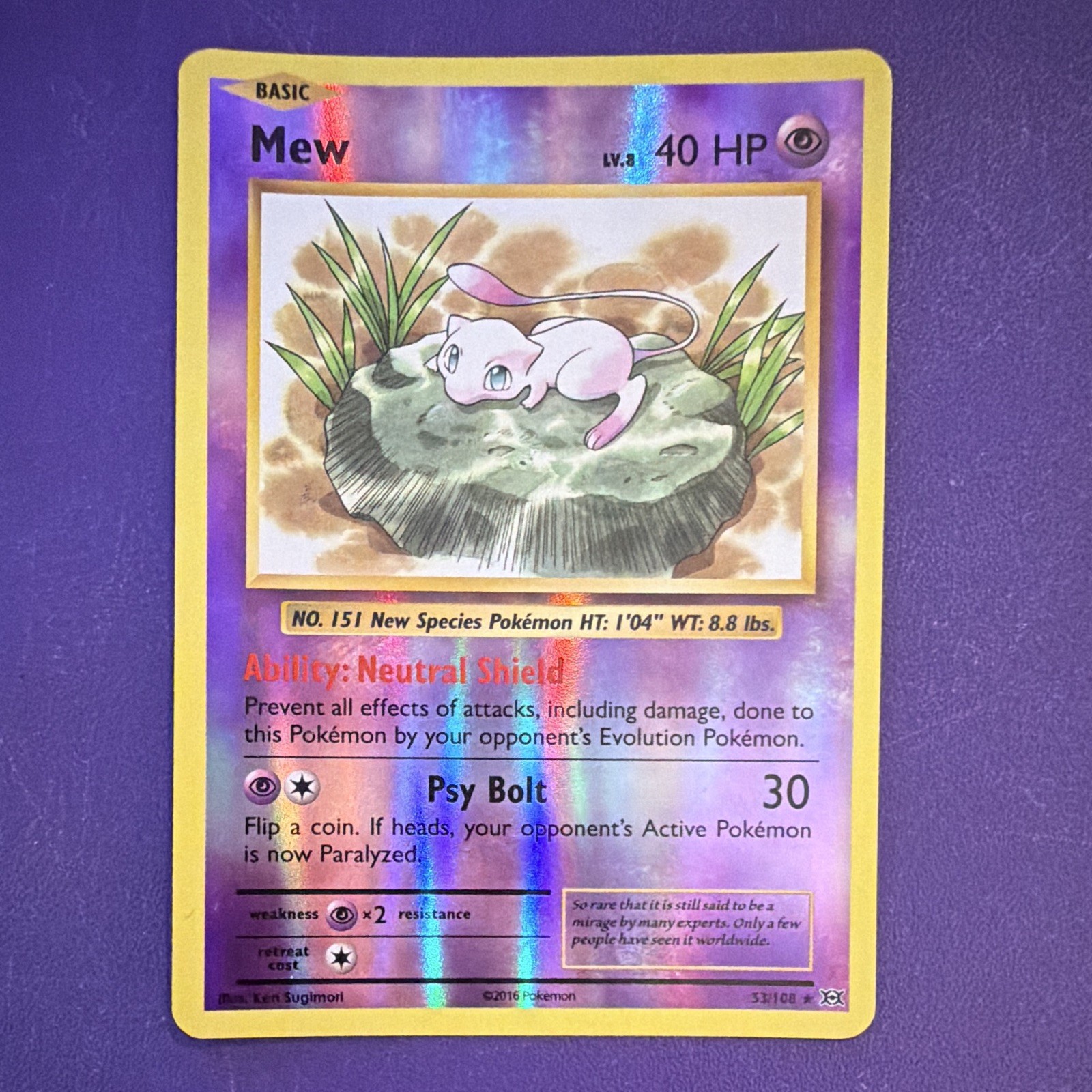 Pokemon Mew 53/108 Evolutions Reverse Holo