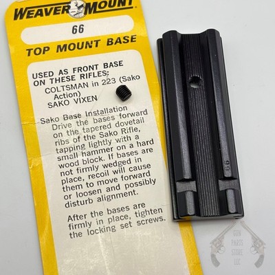 WEAVER Top Mount Base No. 66 - Front - COLT Coltsman (Sako Action), SAKO Vixen