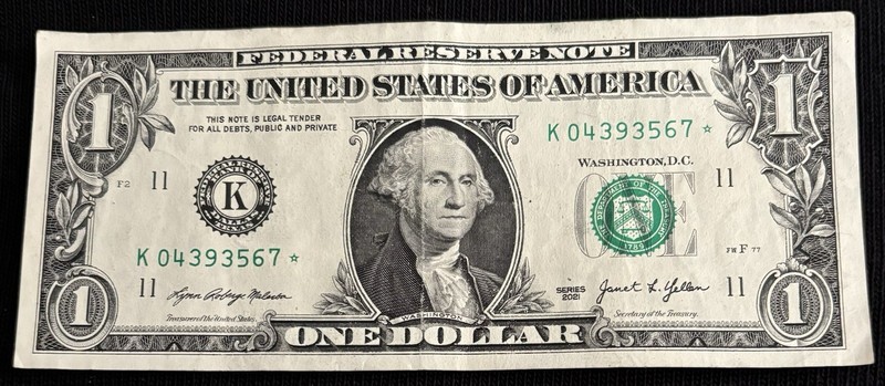 2021 Dallas $1 Bill Star Note ⭐️ Fancy Ladder 3,4,5,6,7,  ,9,0 Note