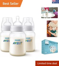 Hassle-Free 260ml Anti-Colic Baby Bottles (3-Pack) - Reduces Colic & Discomfort