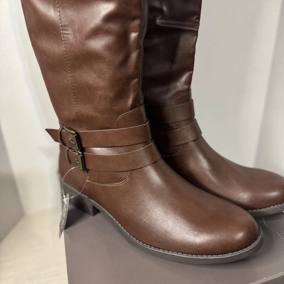 Botas hasta la rodilla Style & Co. Maliaa marrón talla 11 pantorrilla ancha NUEVAS Foto 2 de 4