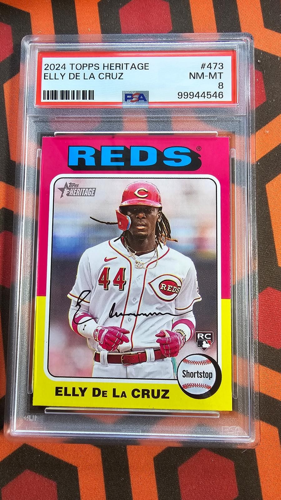 2024 Topps Heritage #473 Elly De La Cruz PSA 8