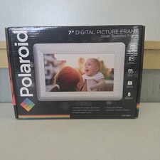 Polaroid 7" Digital Picture Silver Textured Frame LED Screen New In Box