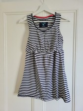 Frugi Organic Cotton Breastfeeding friendly Navy And White Striped Short Dress