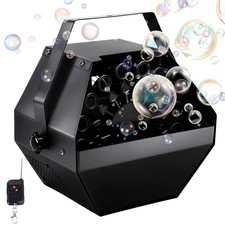 1L High-Capacity Automatic Bubble Machine with 45ft Remote, Metal Blower for ...