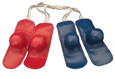 A.D.P. Rooster Booster Protection Chicken Mitt Safety Small, Red and Blue