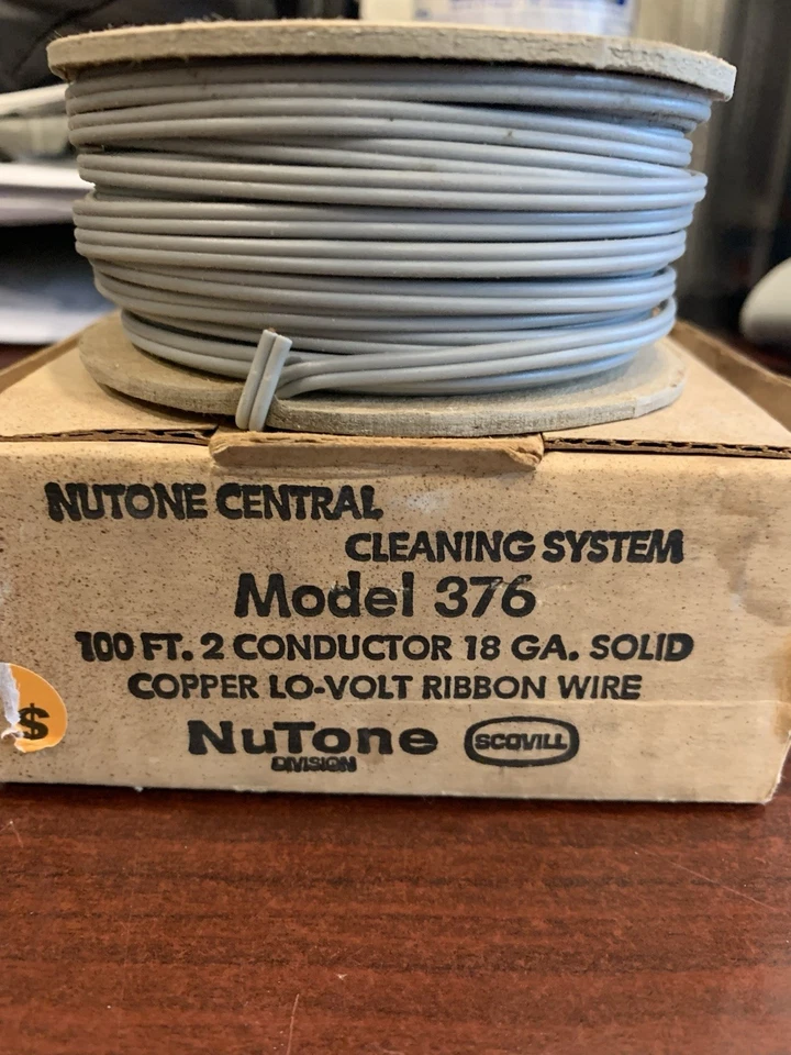 NuTone Model 376 100' 2 Conductor 18 Ga. Solid Copper Lo-Volt Ribbon Wire Roll - Изображение 4 из 4